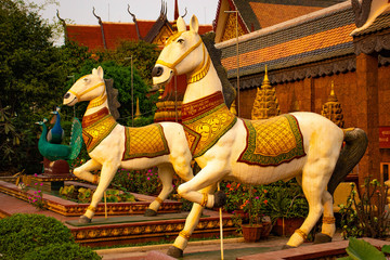 A beautiful view of  buddhist temple at Siem Reap, Cambodia.