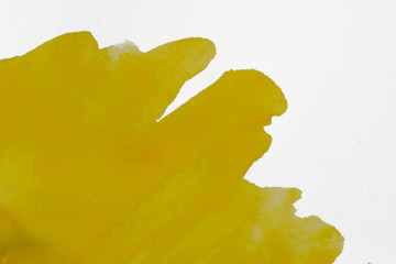 The abstract shape of the watercolor on a white background hand drawn is a work of art.