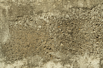 Brown and black stains on the rough surfaces of concrete, Abstract background and cracked wall texture	