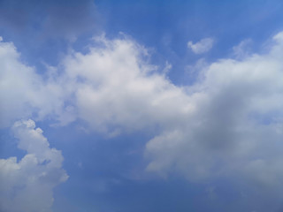 Altostratus white clouds in the blue sky natural background beautiful nature environment space for write