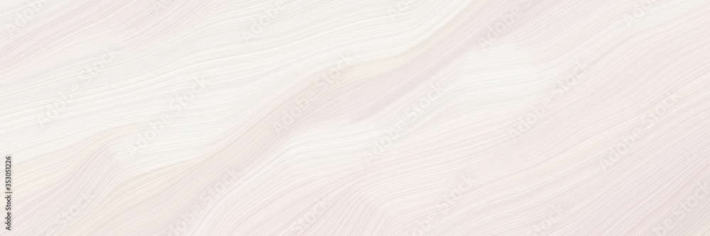Poster dynamic horizontal banner. smooth swirl waves background design with linen, light grayish green and 