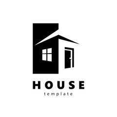 House silhouette Building Home logotype black
