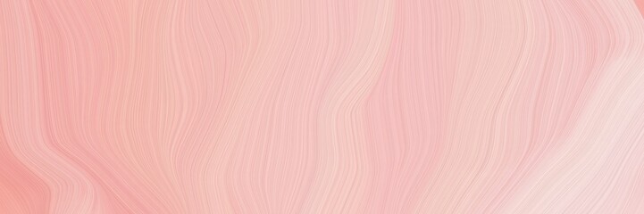 Fototapeta premium beautiful horizontal banner with baby pink, pastel magenta and misty rose color. modern curvy waves background design
