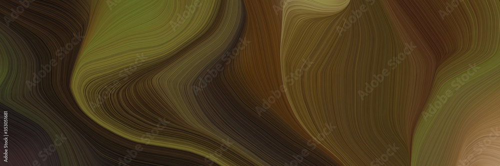 Poster dynamic horizontal banner. modern soft swirl waves background illustration with old mauve, very dark