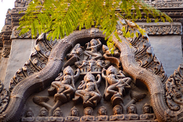 A beautiful view of buddhist temple at Siem Reap, Cambodia.