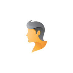 Abstract Human Man Male Face Head Hair Logo Icon