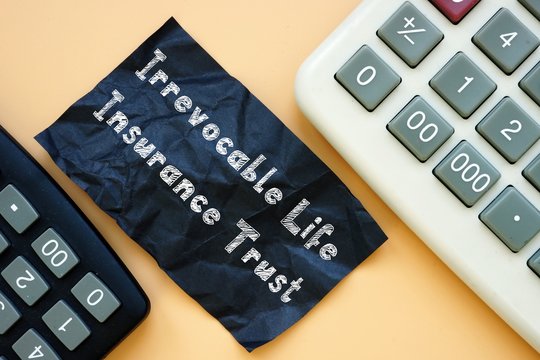 Business concept about Irrevocable Life Insurance Trust ILIT with phrase on the page.