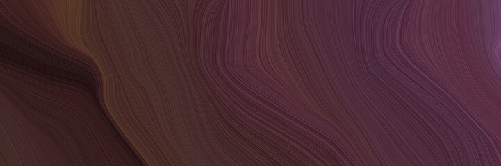 beautiful horizontal banner with very dark magenta, very dark pink and old mauve color. curvy background illustration