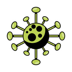 Obraz premium coronavirus pandemic particle isolated icon