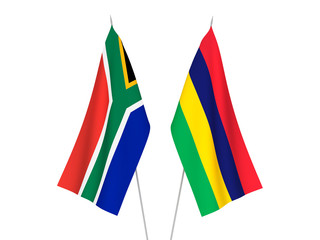 Republic of South Africa and Republic of Mauritius flags