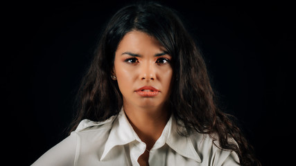 Arrogant Young Woman, Expressing Strong Negative Emotions