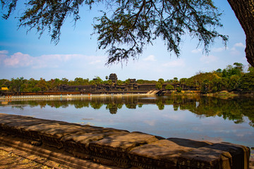 A beautiful view of Angkor Wat temple at Siem Reap, Cambodia.