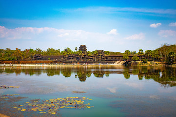 A beautiful view of Angkor Wat temple at Siem Reap, Cambodia.