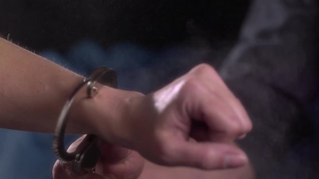 Handcuff slow motion