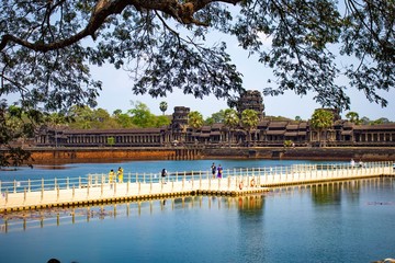 A beautiful view of Angkor Wat temple at Siem Reap, Cambodia.