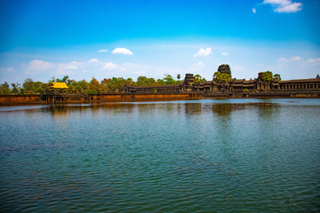 A beautiful view of Angkor Wat temple at Siem Reap, Cambodia.