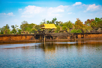 A beautiful view of Angkor Wat temple at Siem Reap, Cambodia.