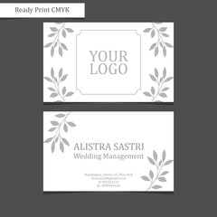 Business card floral style