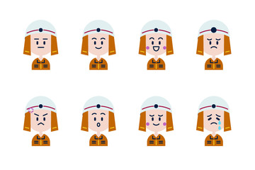 男性消防隊員のアイコンセット