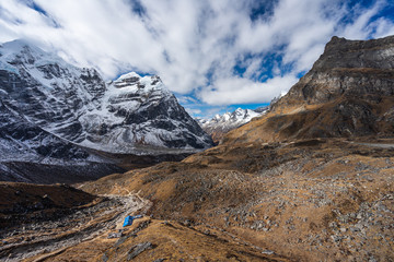 Khare village view point, Mera peak climbing route, Himalaya mountains range, Nepal