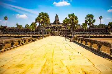 A beautiful view of Angkor Wat temple at Siem Reap, Cambodia.