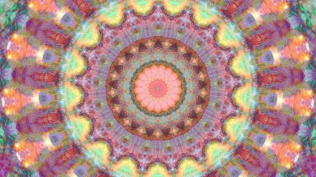 Beautiful Original Art therapy moving Mandala. Seamless loop psychotherapy. Geometric patterns to find or restore a sense of healthy mental balance. For yoga specialist, astrology, art therapist.