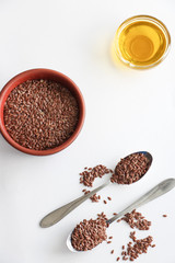 Flax seeds (Linum usitatissimum) — also known as common flax or linseeds — are small oil seeds. Flaxseeds.