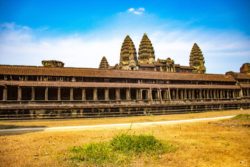 A beautiful view of Angkor Wat temple at Siem Reap, Cambodia.