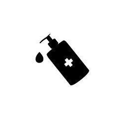 Disinfection. Hand sanitizer bottle icon, washing gel. Vector illustrationDisinfection. Hand sanitizer bottle icon, washing gel. Vector illustration	
