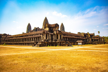 A beautiful view of Angkor Wat temple at Siem Reap, Cambodia.
