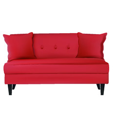 red sofa isolated on white