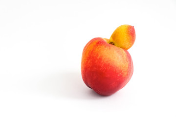 Ugly peach isolated