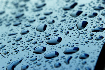 Abstract Background of raindrop early morning after heavy  rain