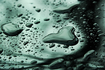 Abstract Background of raindrop early morning after heavy  rain