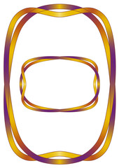 柔らかな飾り罫（ゴールド）