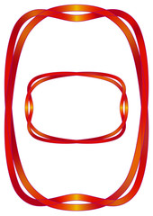 柔らかな飾り罫（赤）