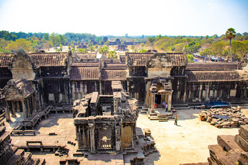 A beautiful view of Angkor Wat temple at Siem Reap, Cambodia.