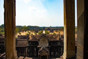 Fototapeta premium A beautiful view of Angkor Wat temple at Siem Reap, Cambodia.