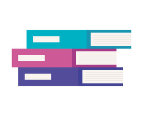 pile of books, on white background, stack of books, concept of learning vector illustration design