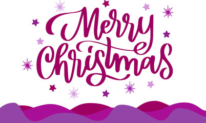 Merry Christmas hand lettering/ calligraphy vector