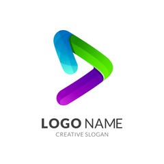 Arrow Letter D Logo Design, Abstract Business Logo Vector