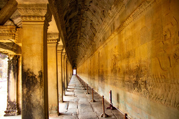 Naklejka premium Piękny widok na świątynię Angkor Wat w Siem Reap w Kambodży.