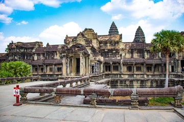 A beautiful view of Angkor Wat temple at Siem Reap, Cambodia.