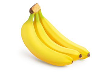 Bunch of bananas isolated on white background with clipping path and full depth of field.