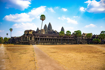 A beautiful view of Angkor Wat temple at Siem Reap, Cambodia.