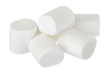 Fototapeta na wymiar Marshmallow isolated on white background with clipping path and full depth of field