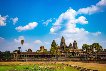 A beautiful view of Angkor Wat temple at Siem Reap, Cambodia.
