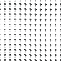 Cinema seamless pattern. Simple geometric wallpaper with movie camera.