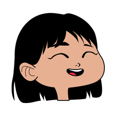 young woman head avatar character