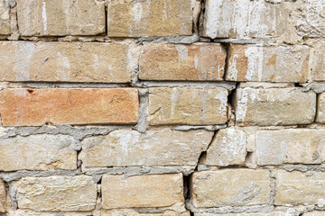 Brick wall with a crack background.